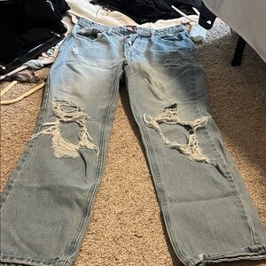 Distressed Light Blue Women’s Jeans